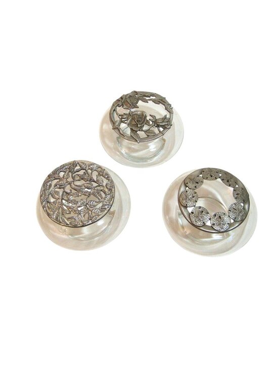 Rawcliffe Other - Pewter Top Potpourri Bowls, Collection of Three, Rawcliffe and More